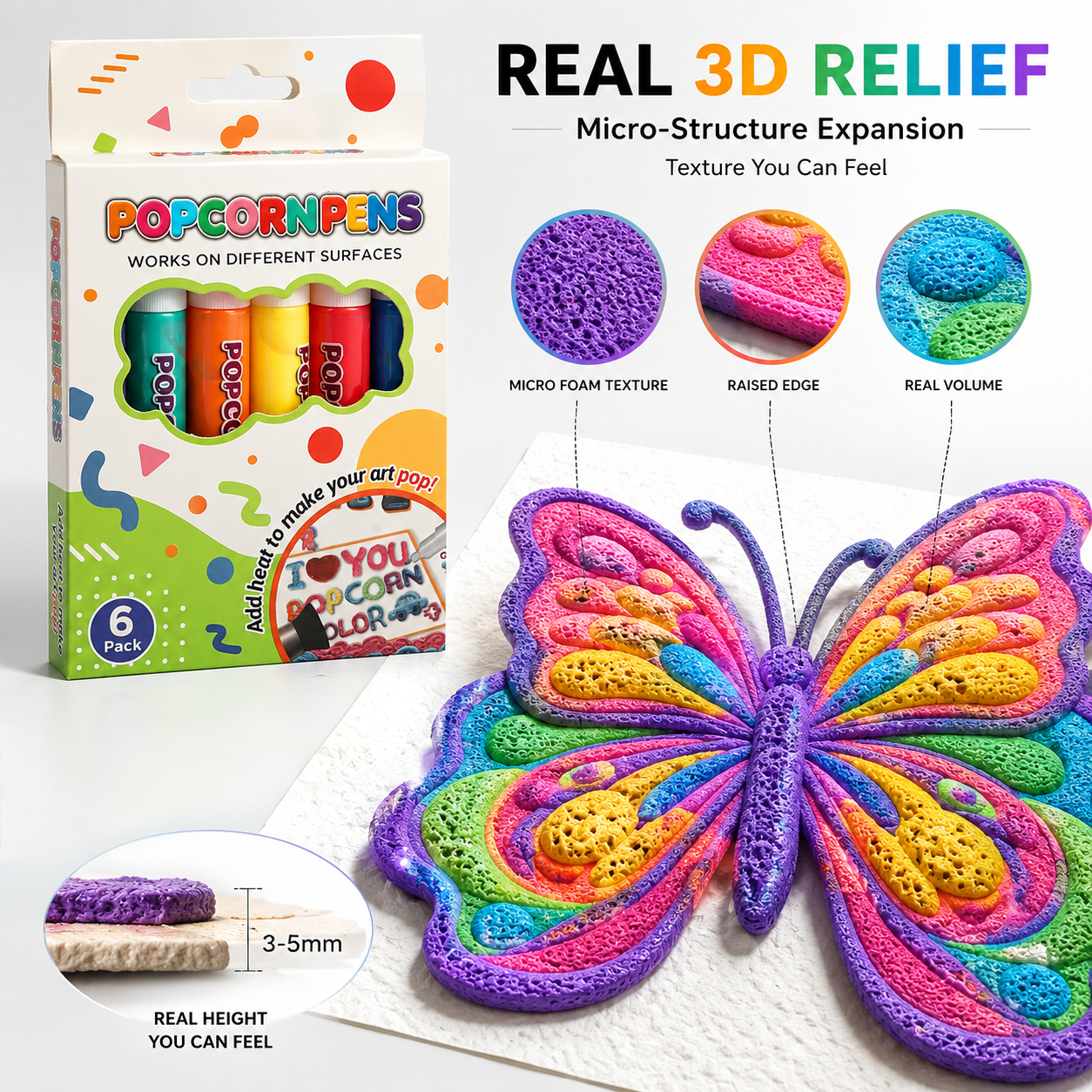 Save 50% by ordering today3D Relief Art Pen – Turn Flat Drawings Into Touchable 3D Art🪄
