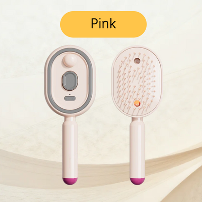Scalp Massager Comb 💆‍♀️ – Self-Cleaning 🧼, Tangle-Free ✂ & Frizz-Control Hair Brush with Soothing Mist Spray 💨✨ | Perfect for Dry, Brittle Hair 💧🌟