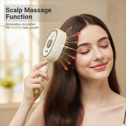 Scalp Massager Comb 💆‍♀️ – Self-Cleaning 🧼, Tangle-Free ✂ & Frizz-Control Hair Brush with Soothing Mist Spray 💨✨ | Perfect for Dry, Brittle Hair 💧🌟