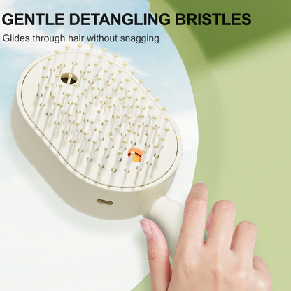 Scalp Massager Comb 💆‍♀️ – Self-Cleaning 🧼, Tangle-Free ✂ & Frizz-Control Hair Brush with Soothing Mist Spray 💨✨ | Perfect for Dry, Brittle Hair 💧🌟