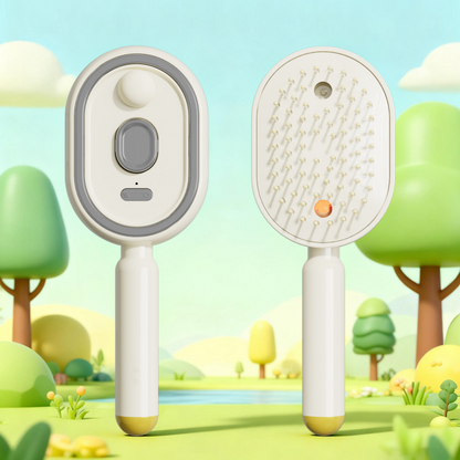 Scalp Massager Comb 💆‍♀️ – Self-Cleaning 🧼, Tangle-Free ✂ & Frizz-Control Hair Brush with Soothing Mist Spray 💨✨ | Perfect for Dry, Brittle Hair 💧🌟